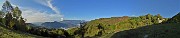 12 Salendo al Crosnello, fuori dal bosco il panorama si allarga verso la pianura a sx e verso il Pizzo Cerro e il Crosnello (a dx)